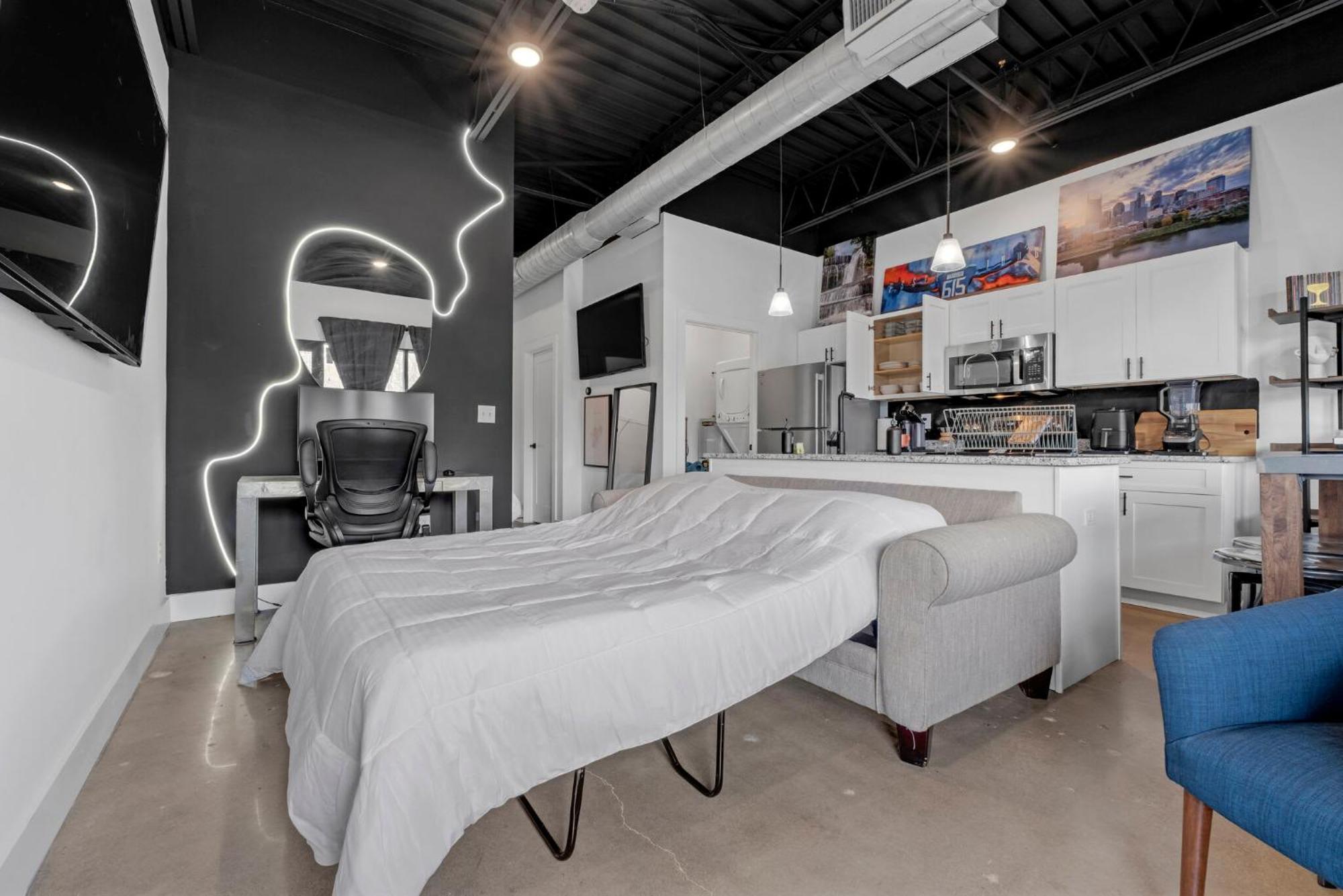 New Studio Sleeps 4 - 7 Mins To Dwtn Nashville Dış mekan fotoğraf